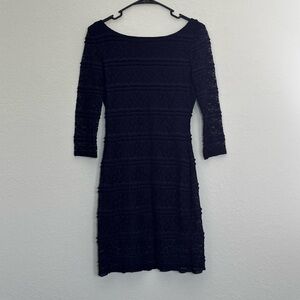 Elegant Navy Blue Lace Dress. Size S
